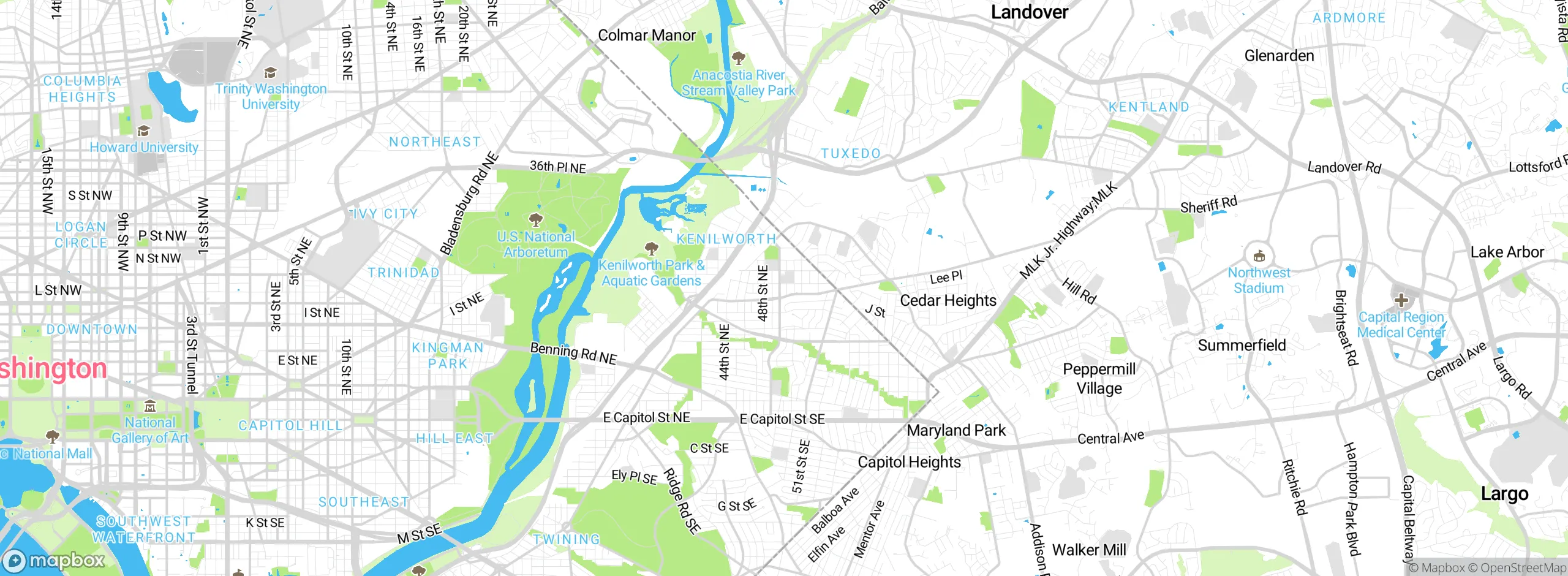 Map showing approximate location
