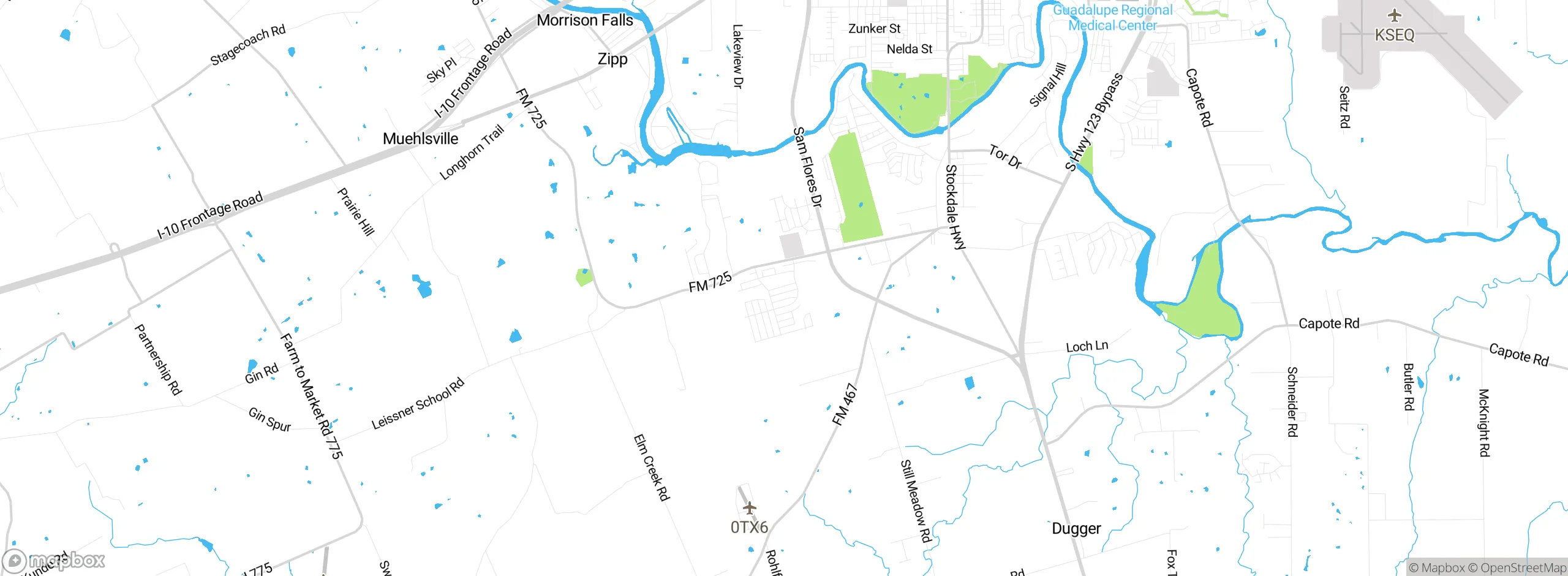 Map showing approximate location