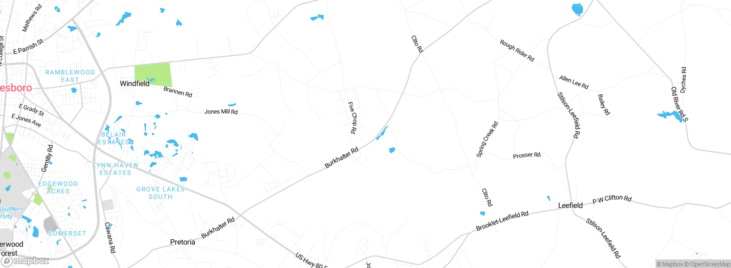 Map showing approximate location