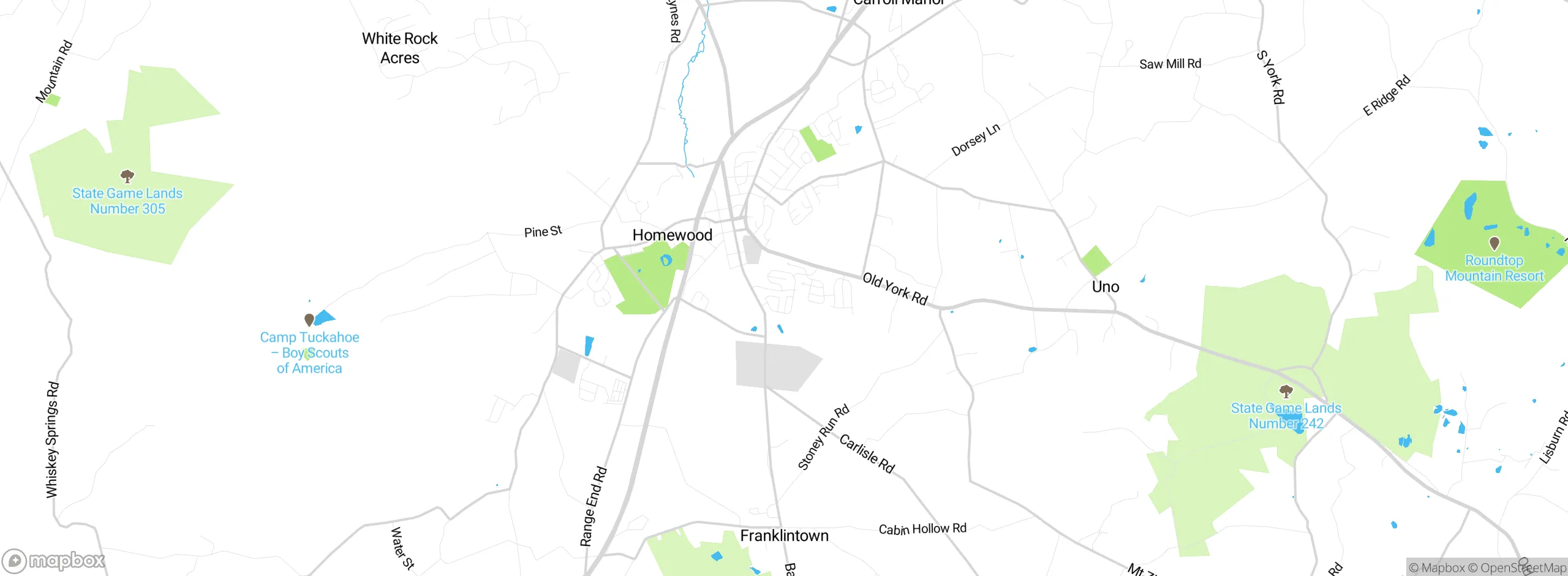 Map showing approximate location