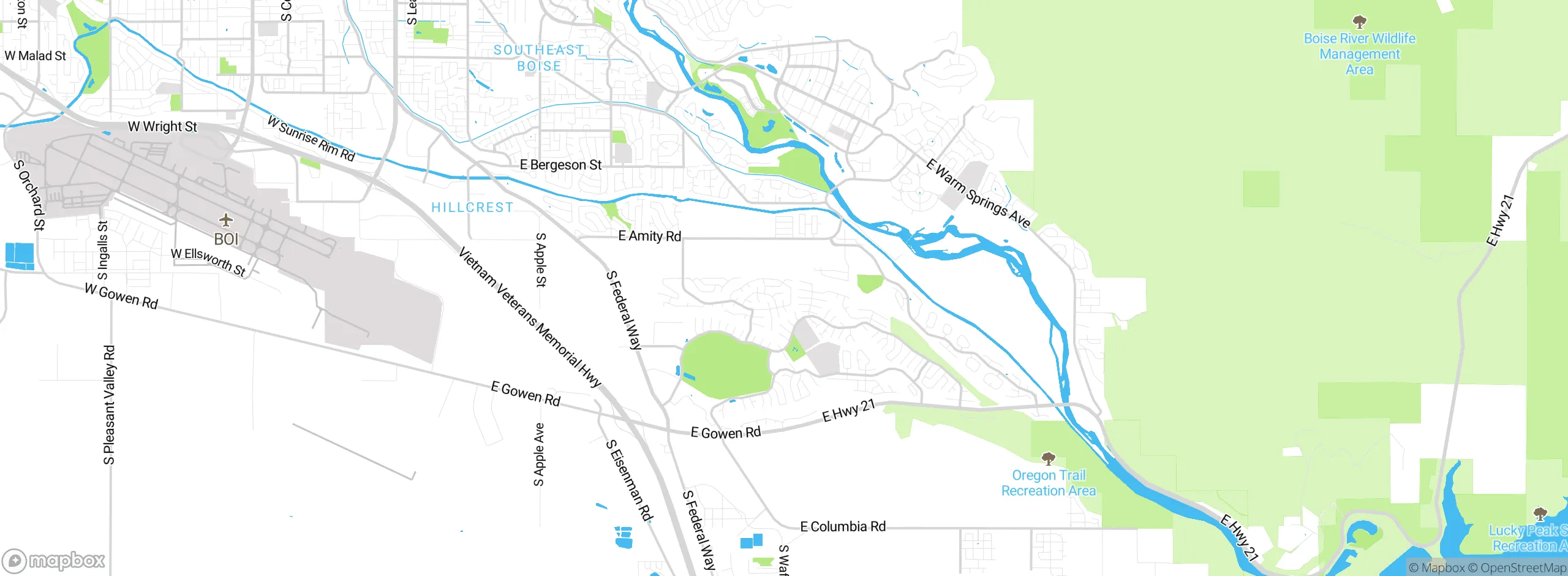 Map showing approximate location
