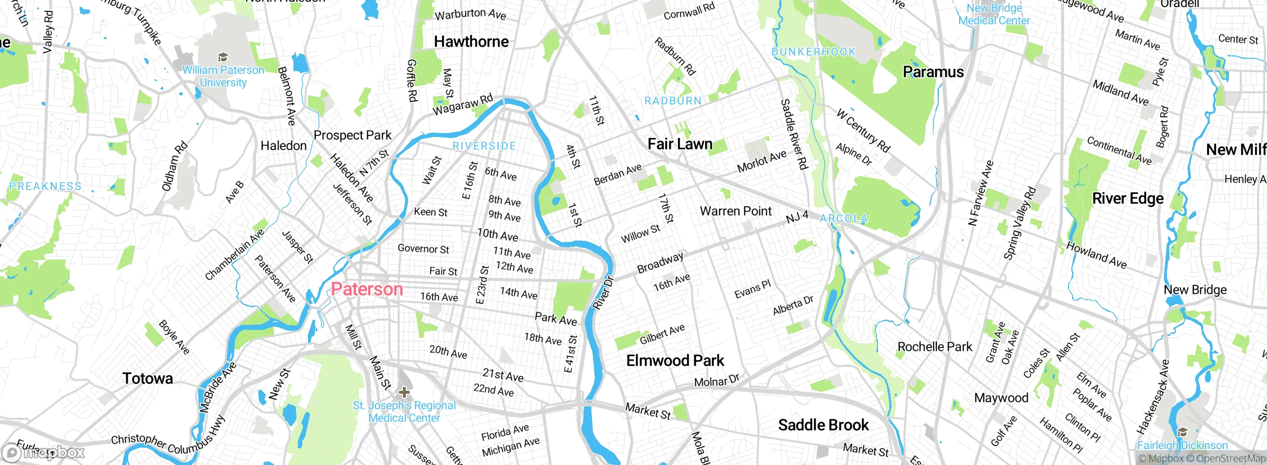 Map showing approximate location