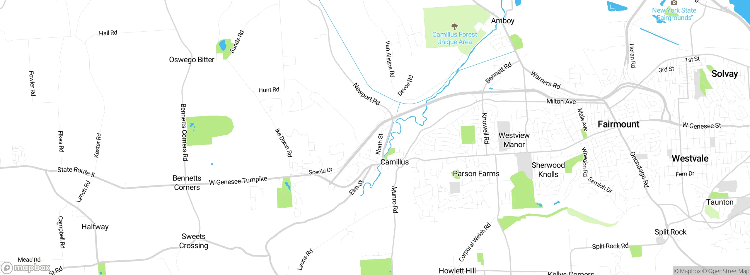 Map showing approximate location