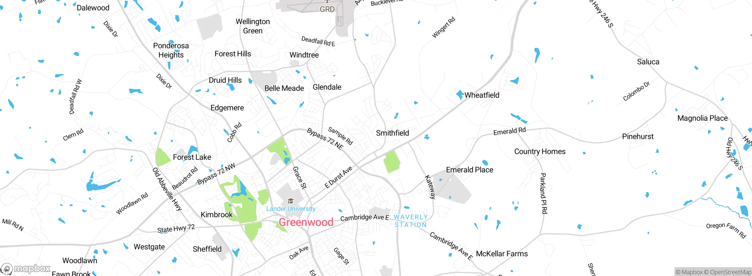 Map showing approximate location