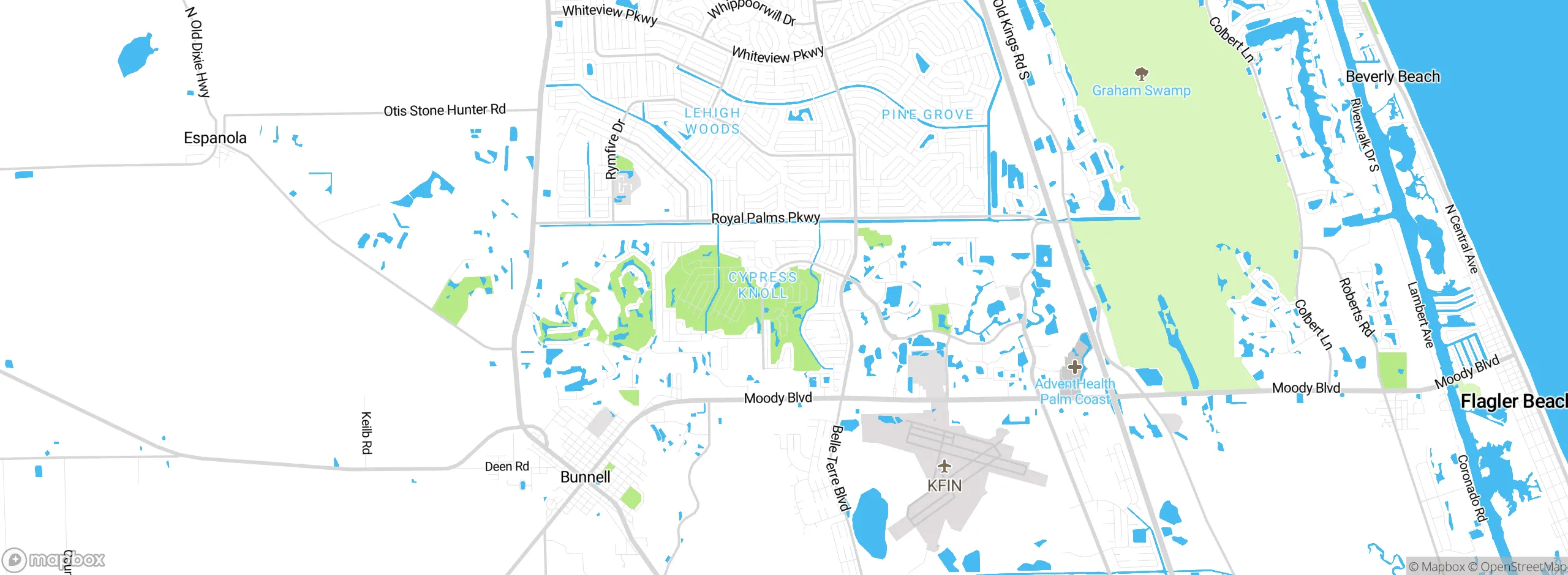 Map showing approximate location