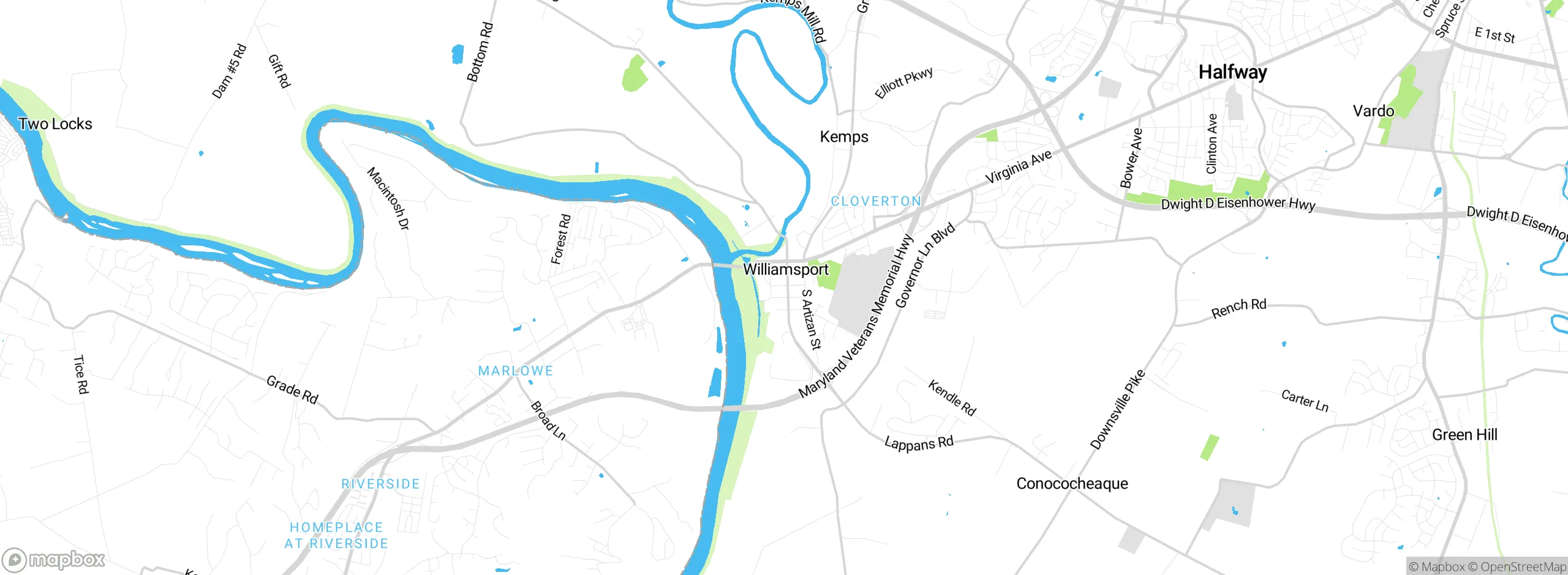 Map showing approximate location