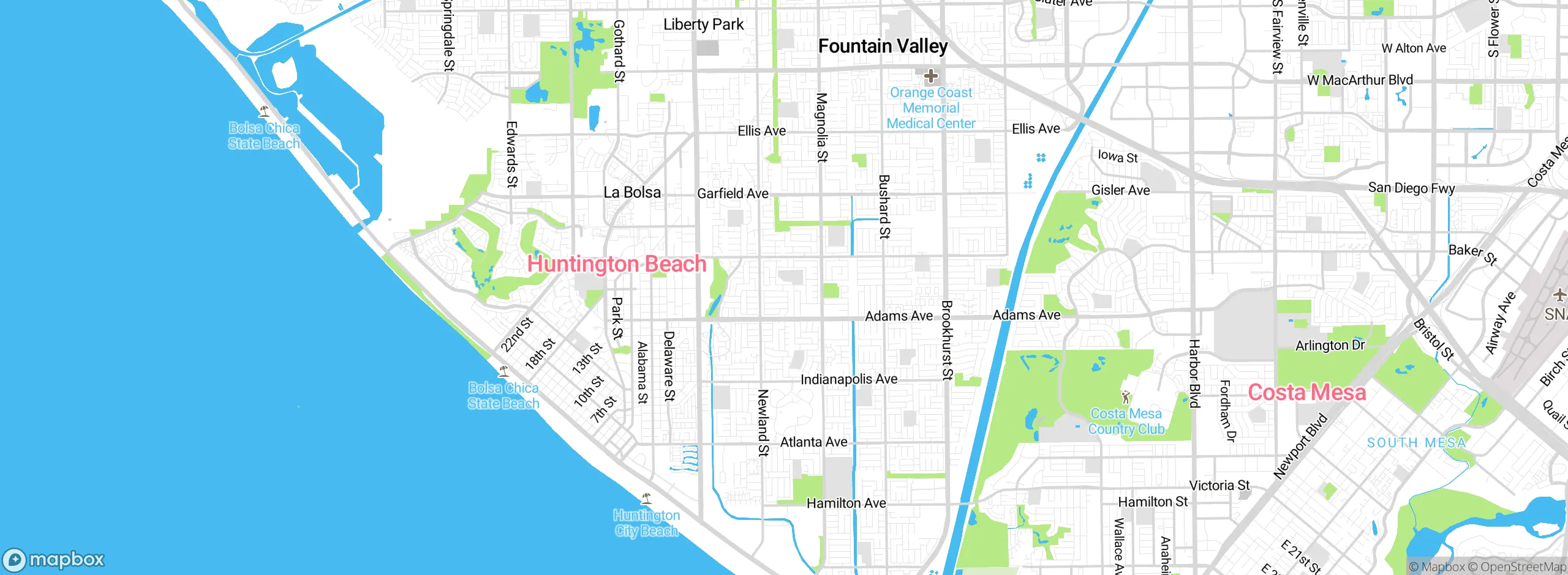 Map showing approximate location