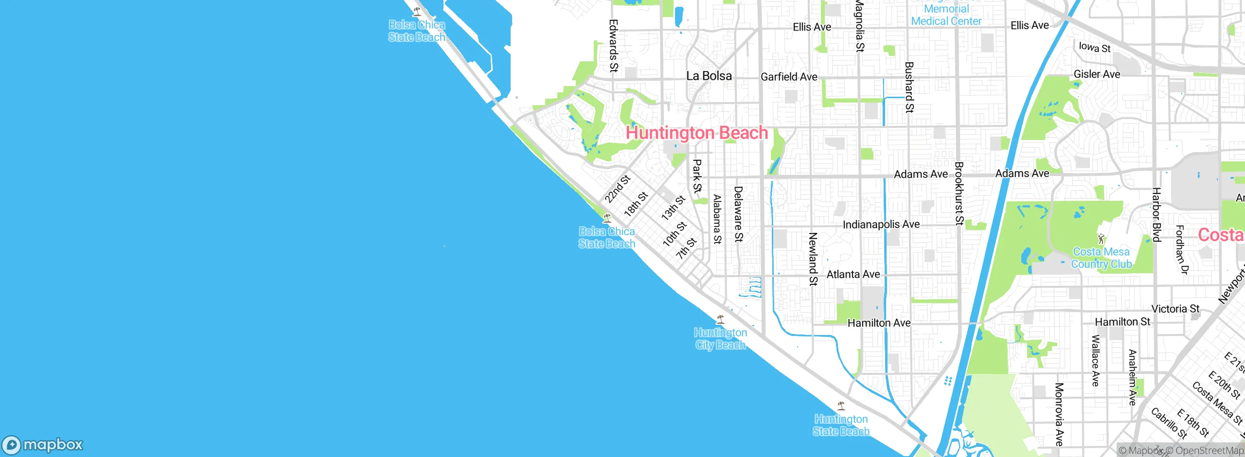 Map showing approximate location