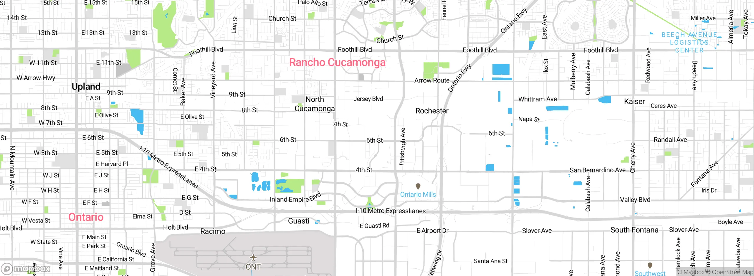 Map showing approximate location