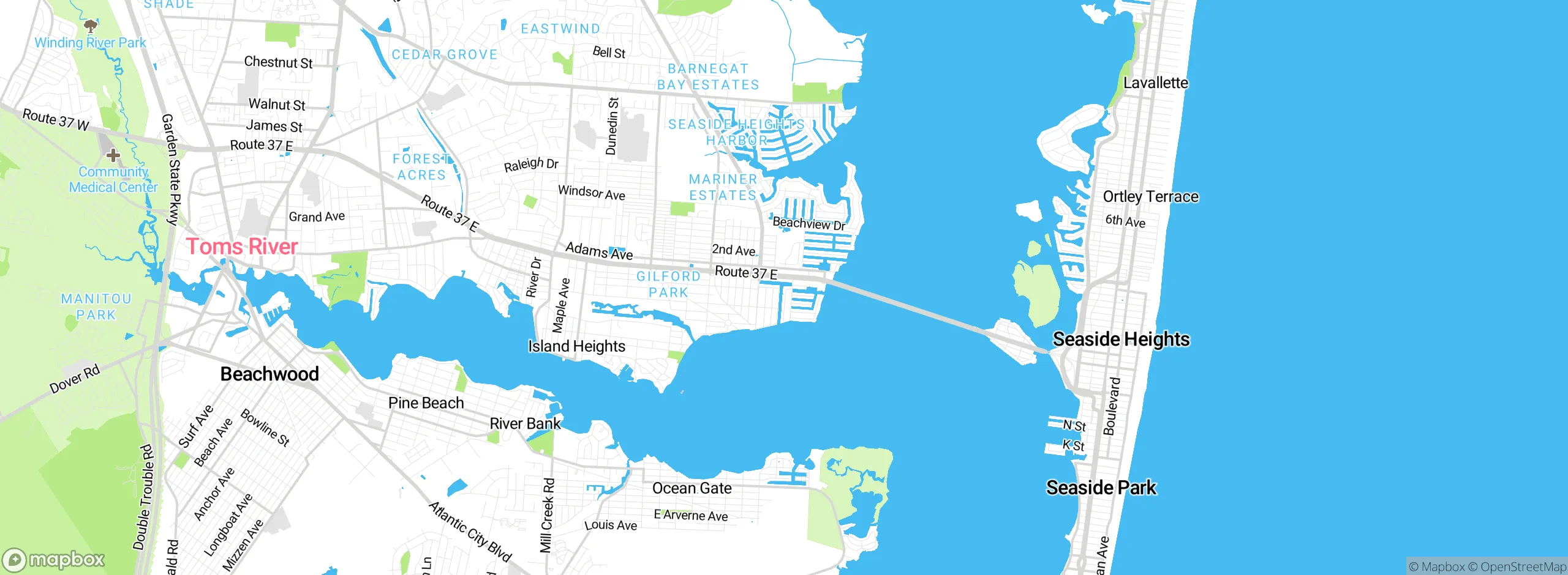 Map showing approximate location