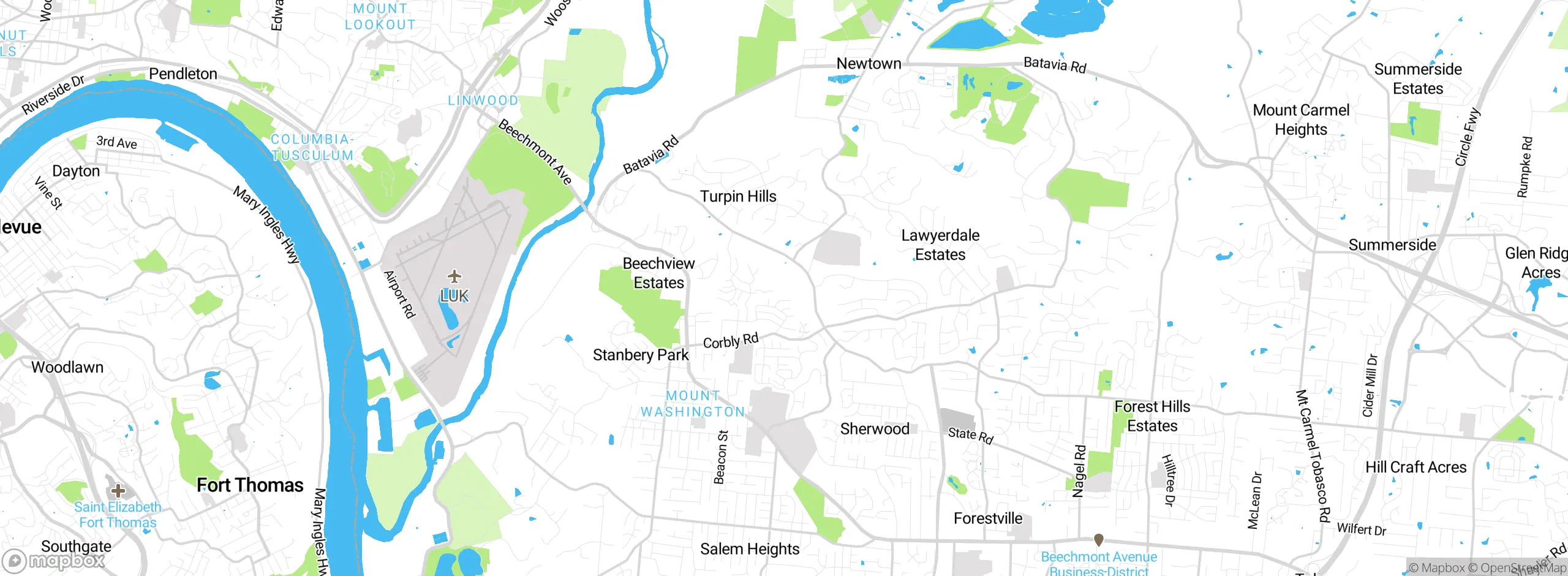 Map showing approximate location