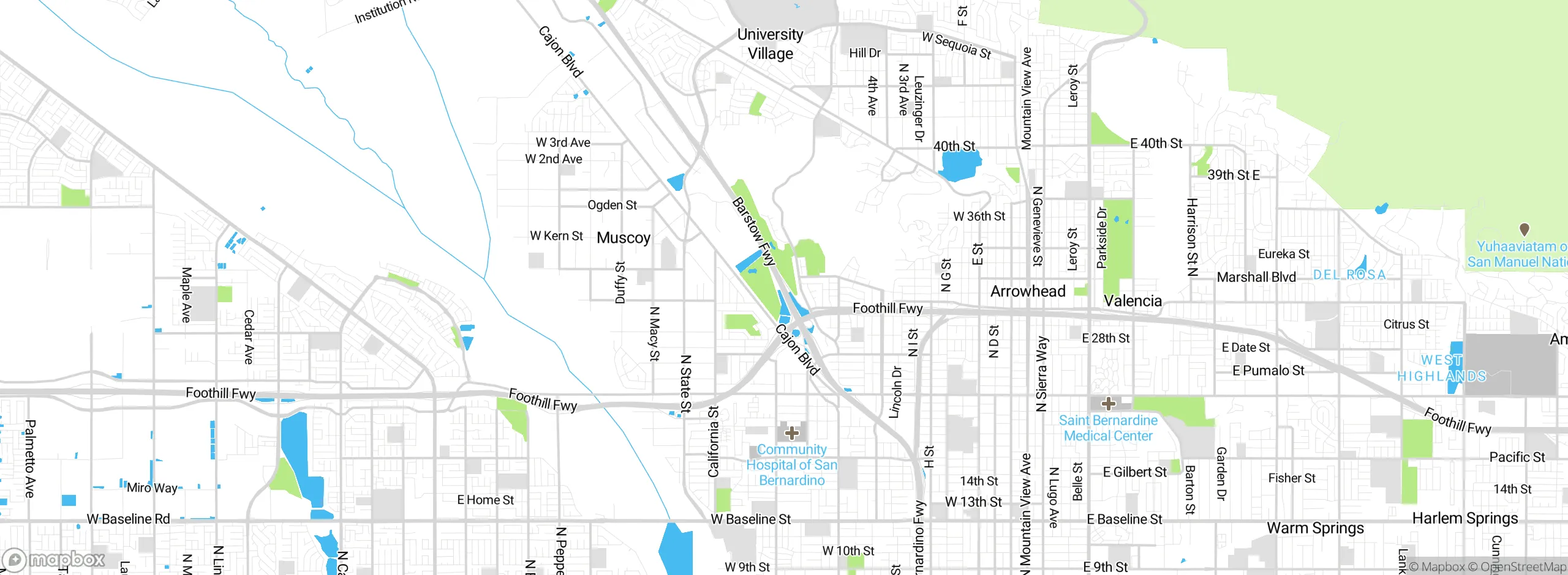 Map showing approximate location
