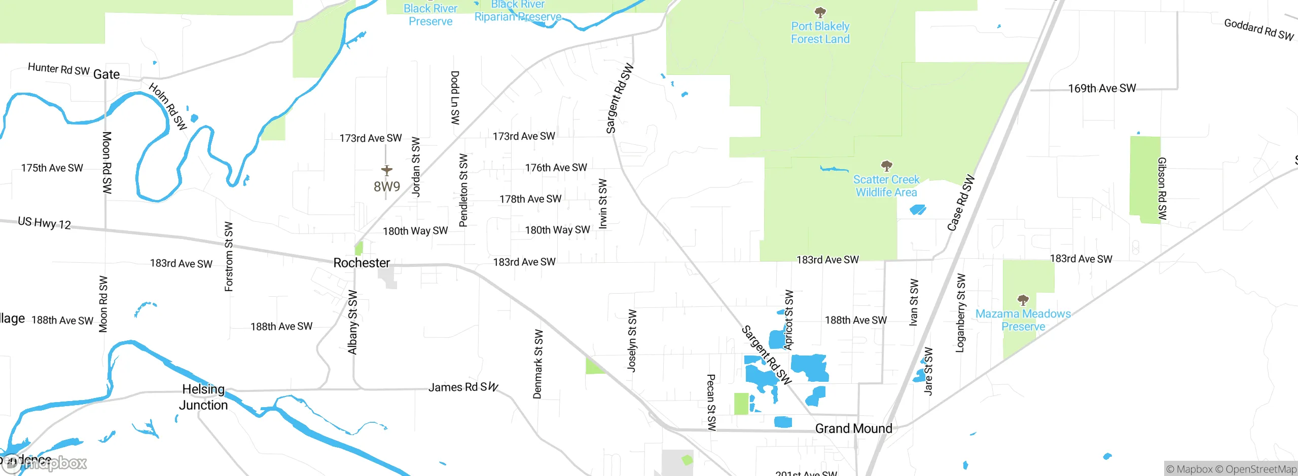 Map showing approximate location