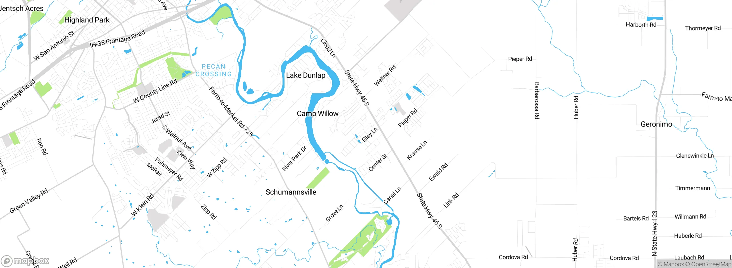 Map showing approximate location