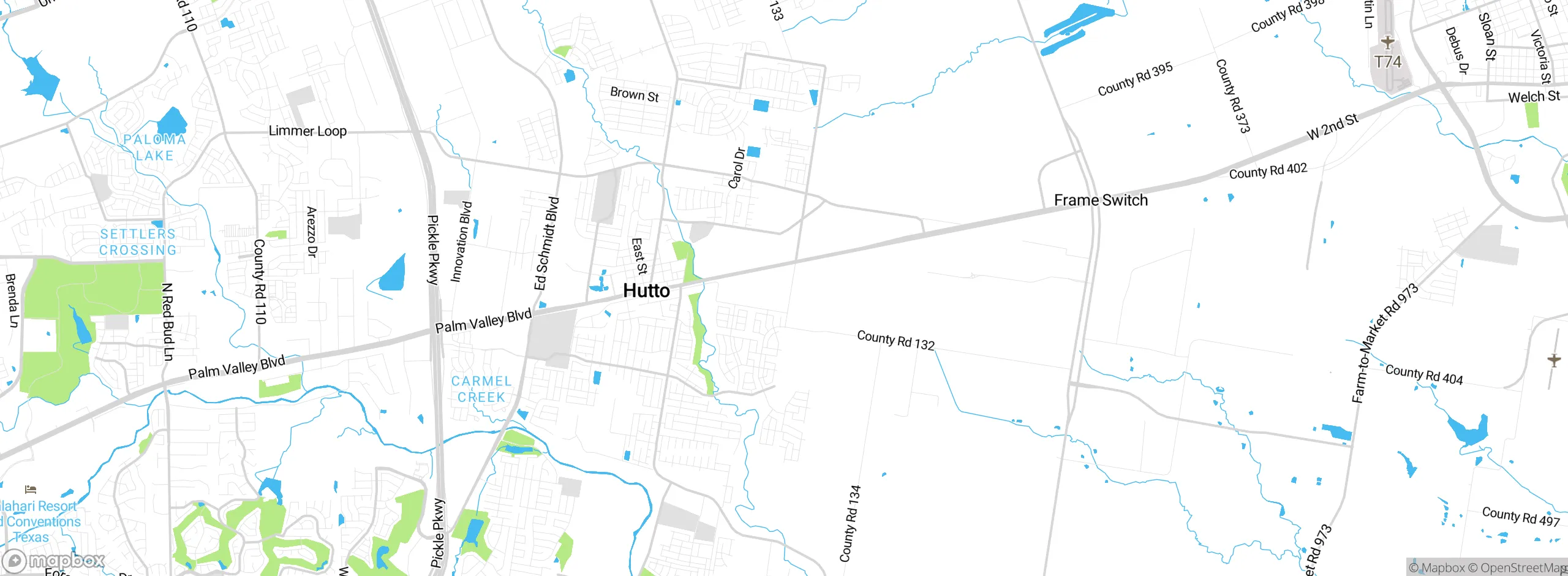 Map showing approximate location