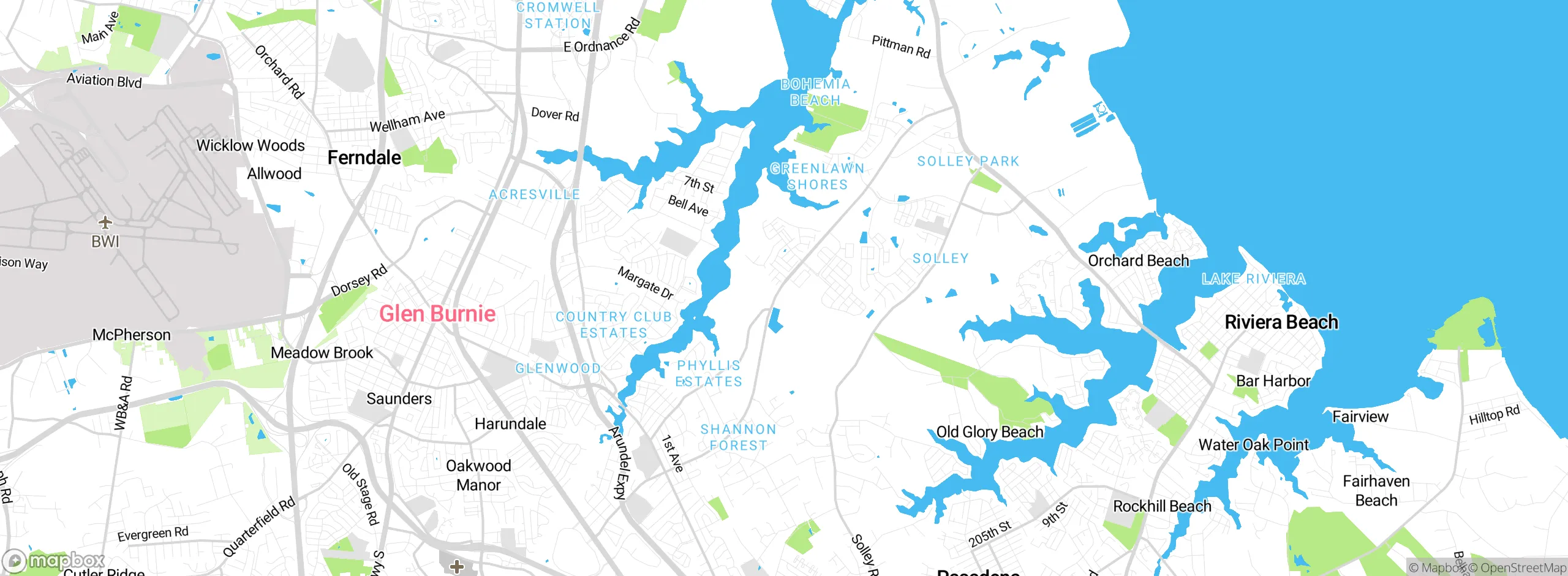 Map showing approximate location