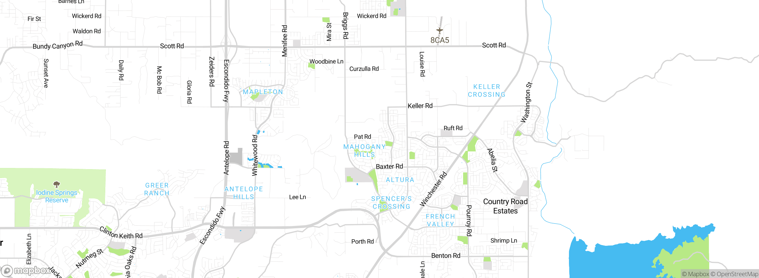Map showing approximate location