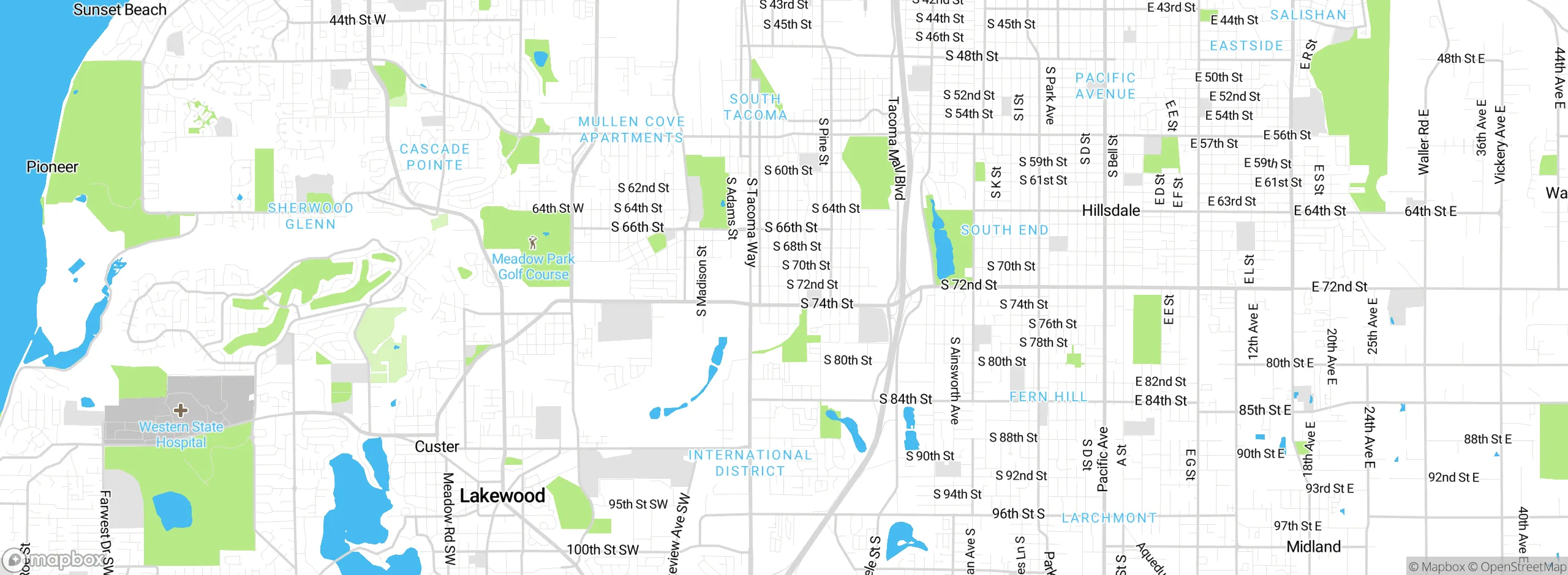 Map showing approximate location