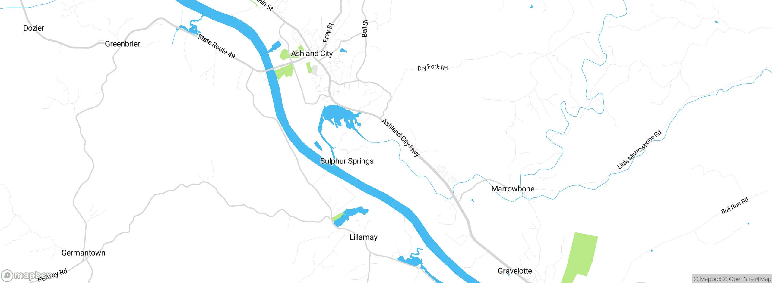 Map showing approximate location