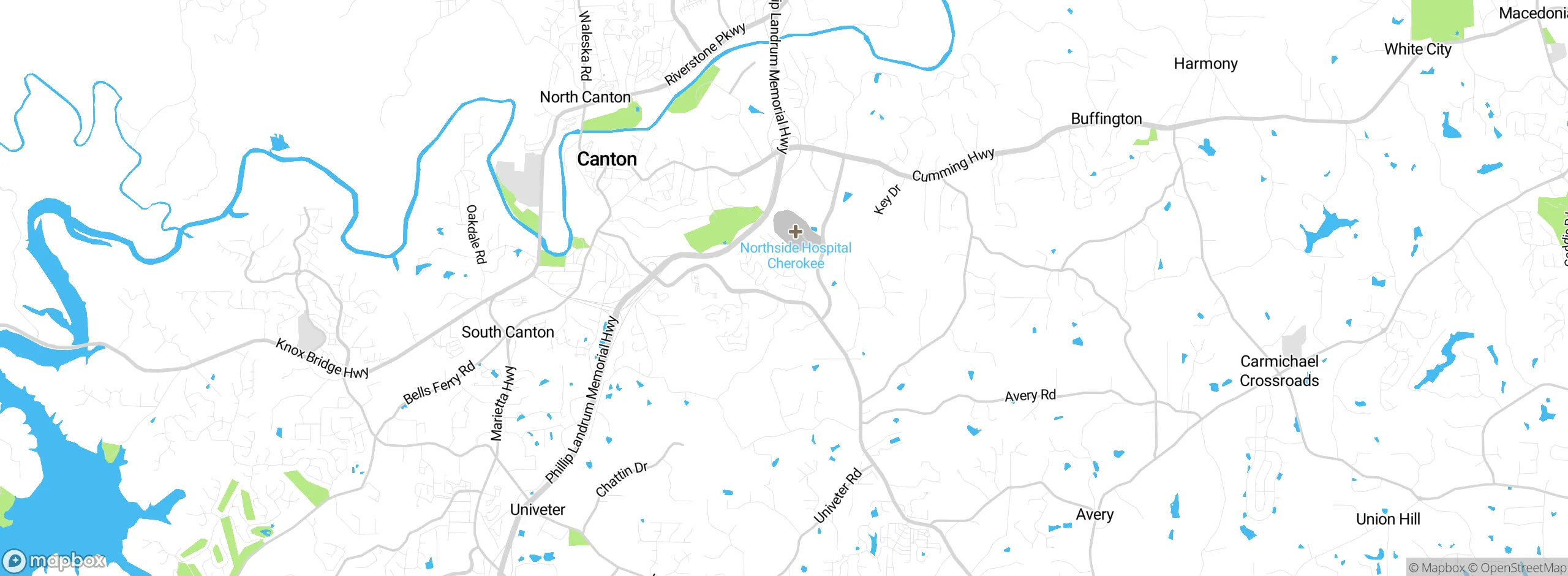 Map showing approximate location