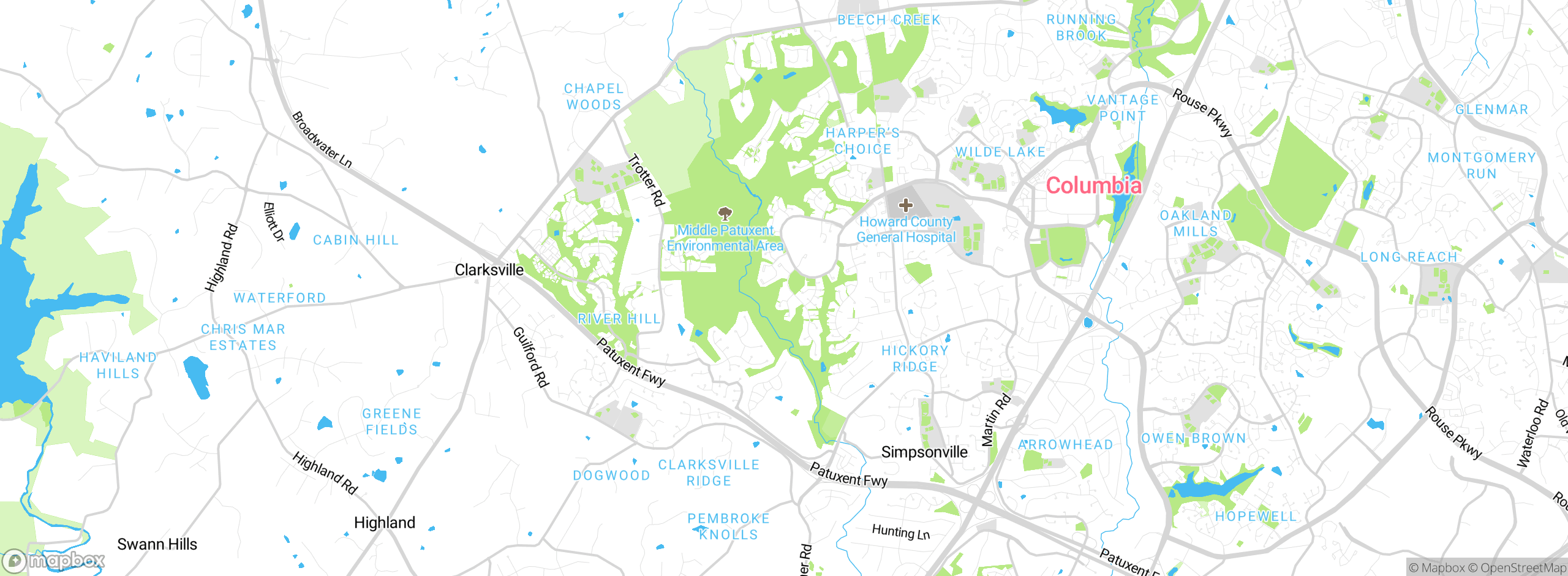 Map showing approximate location