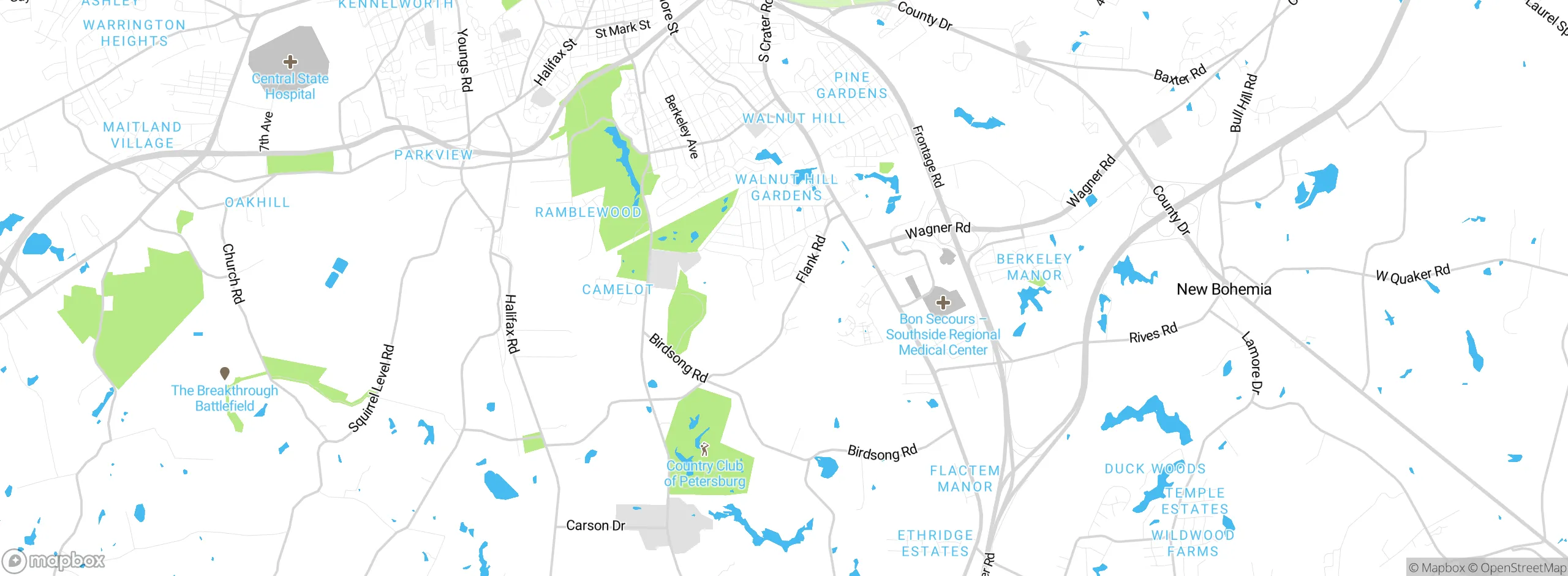 Map showing approximate location