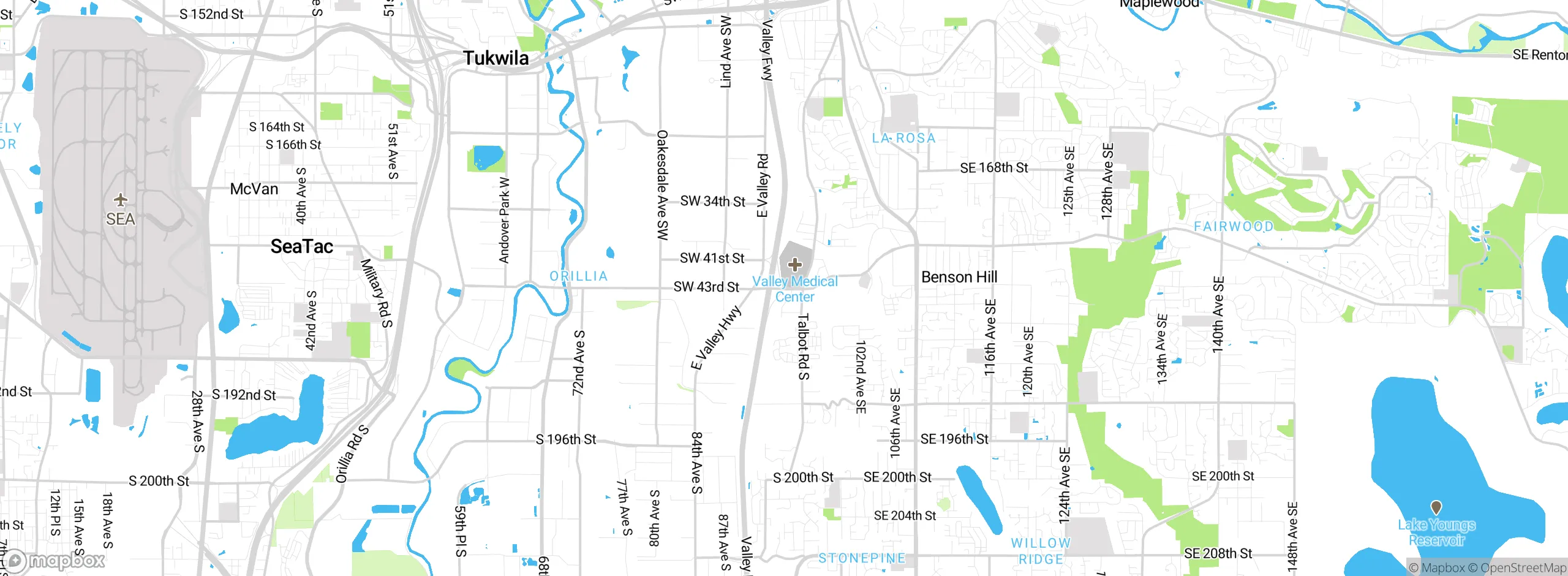 Map showing approximate location