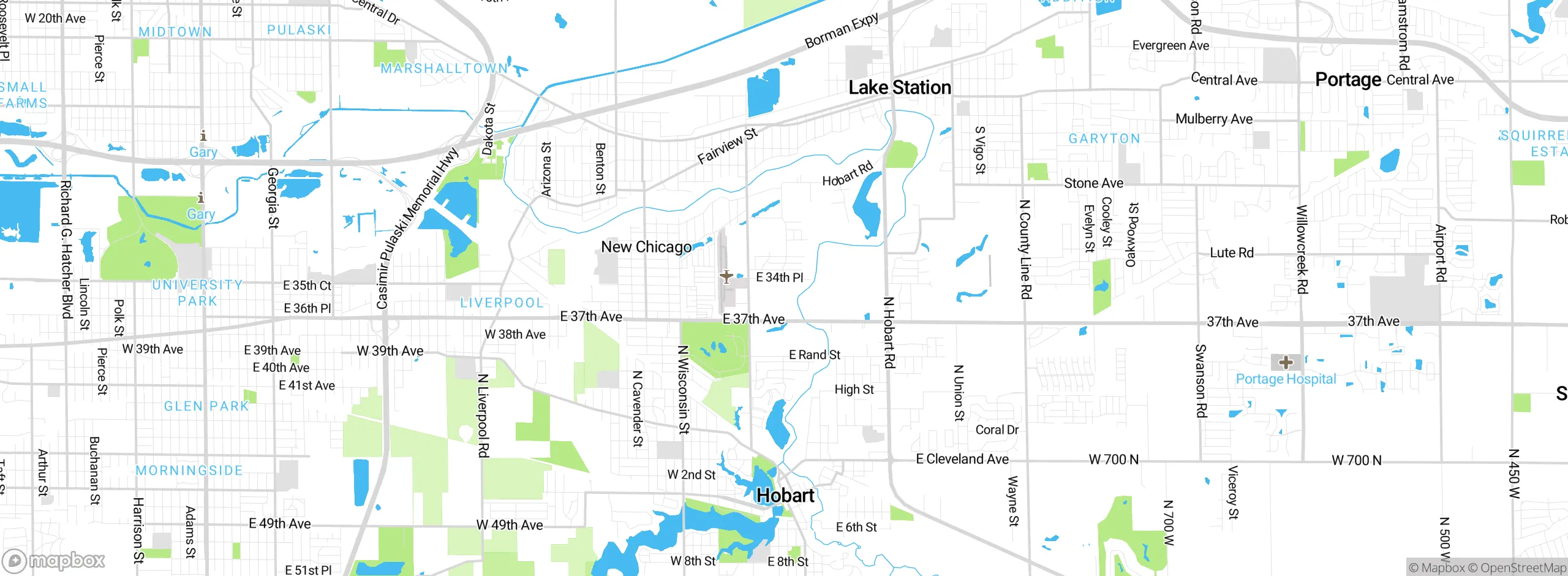Map showing approximate location