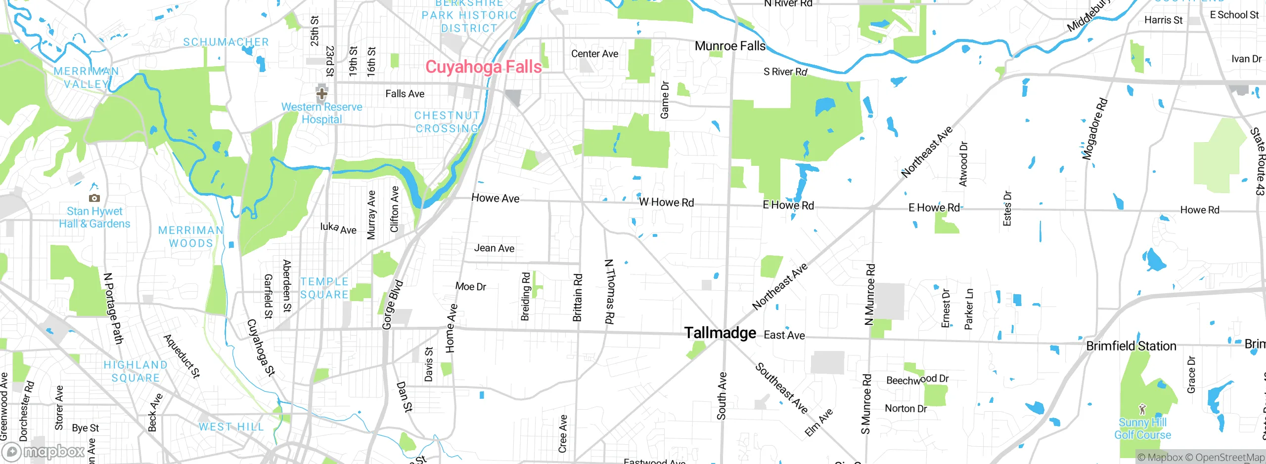 Map showing approximate location