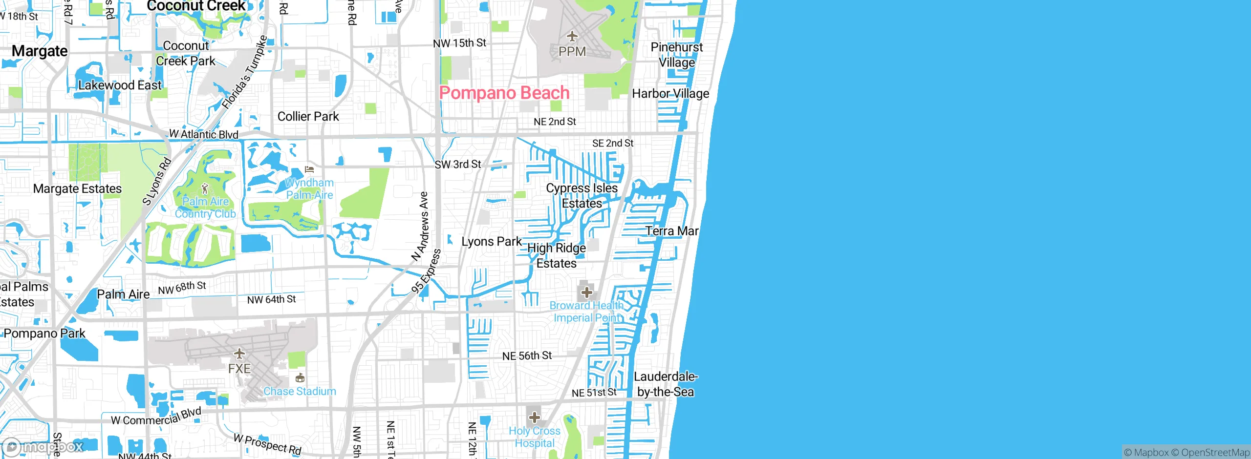 Map showing approximate location