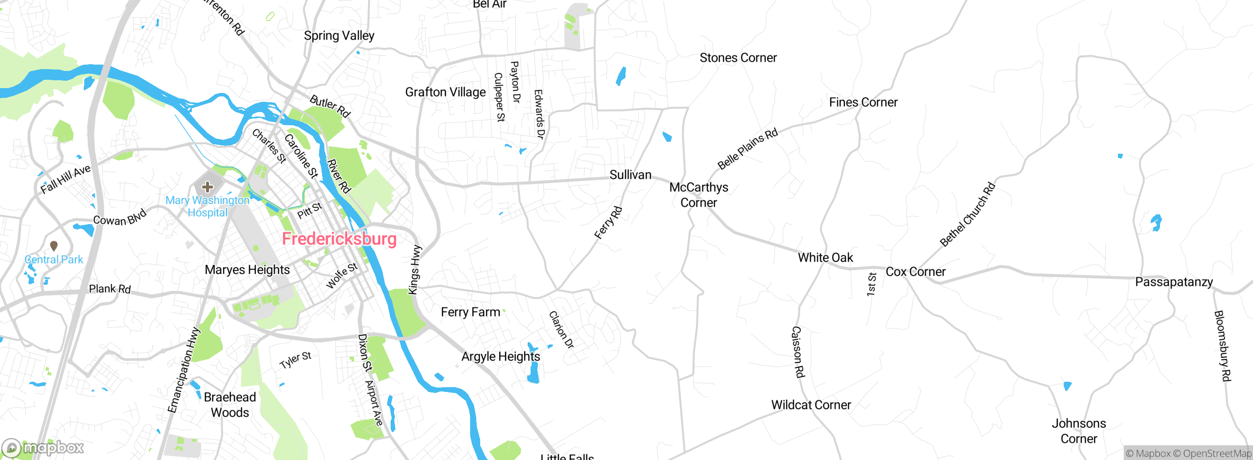 Map showing approximate location