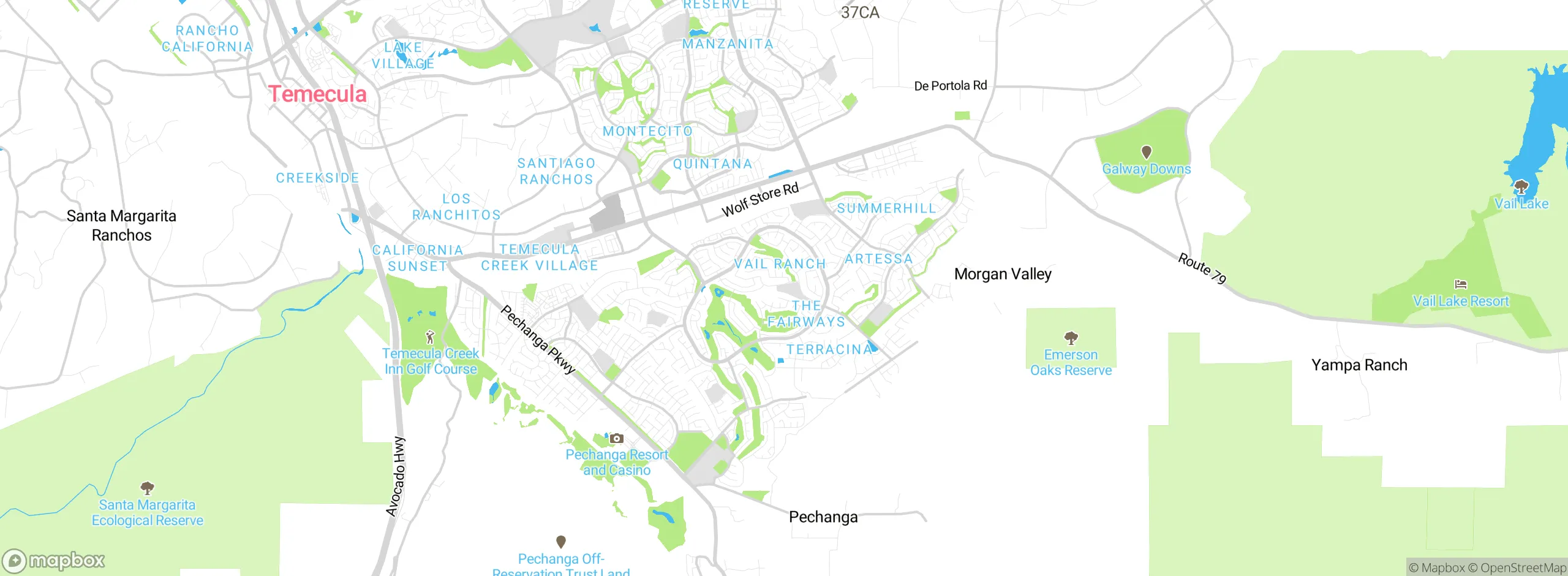 Map showing approximate location