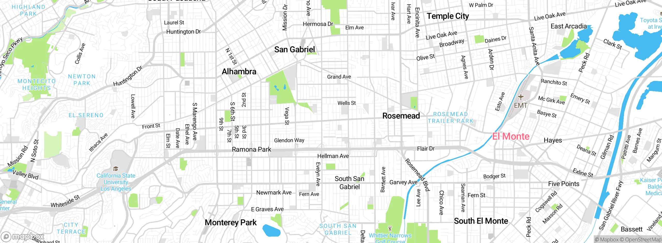 Map showing approximate location