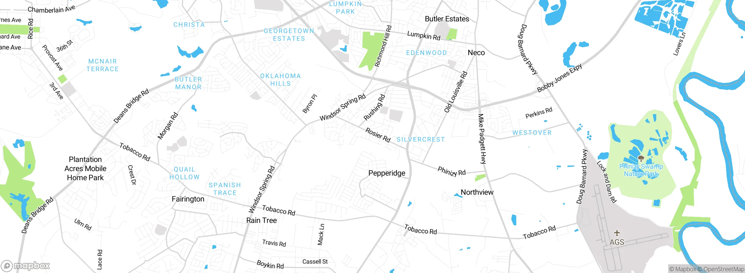 Map showing approximate location