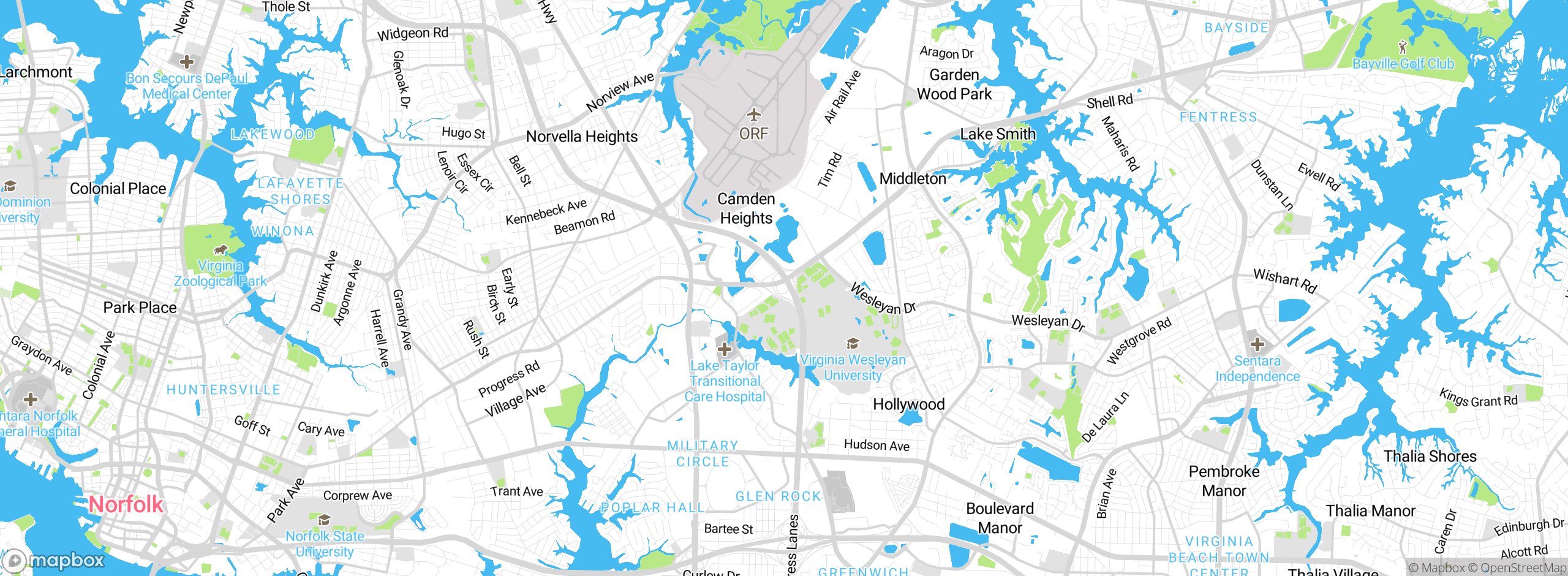 Map showing approximate location
