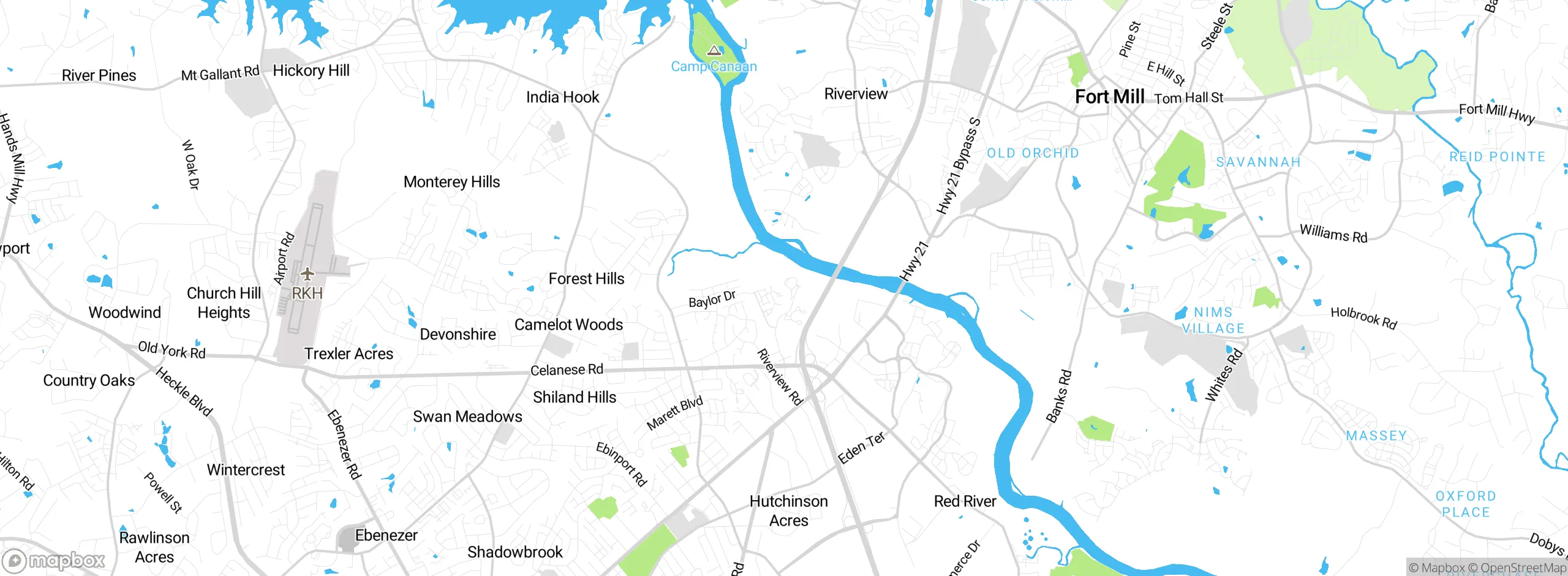 Map showing approximate location