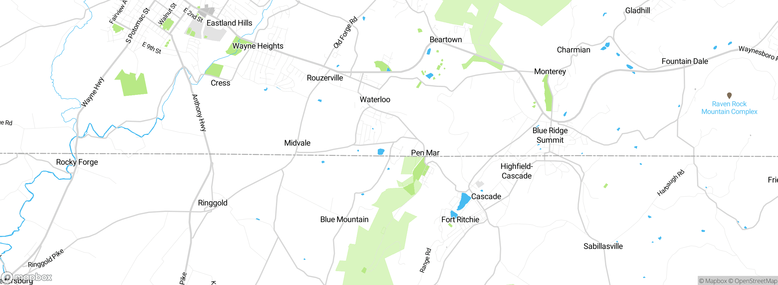 Map showing approximate location