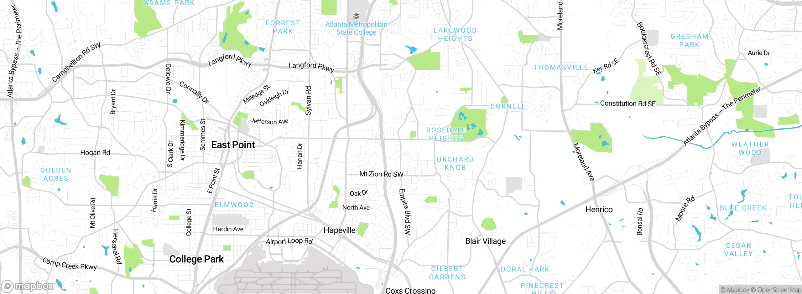 Map showing approximate location