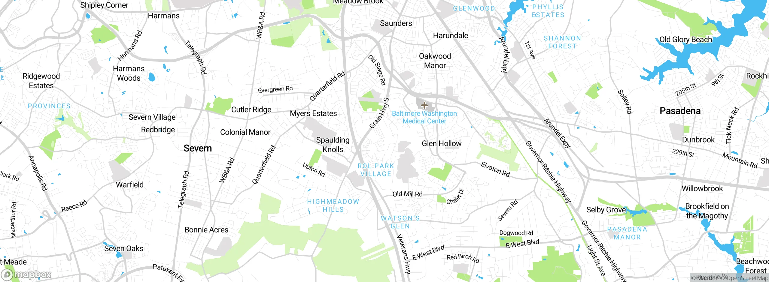 Map showing approximate location