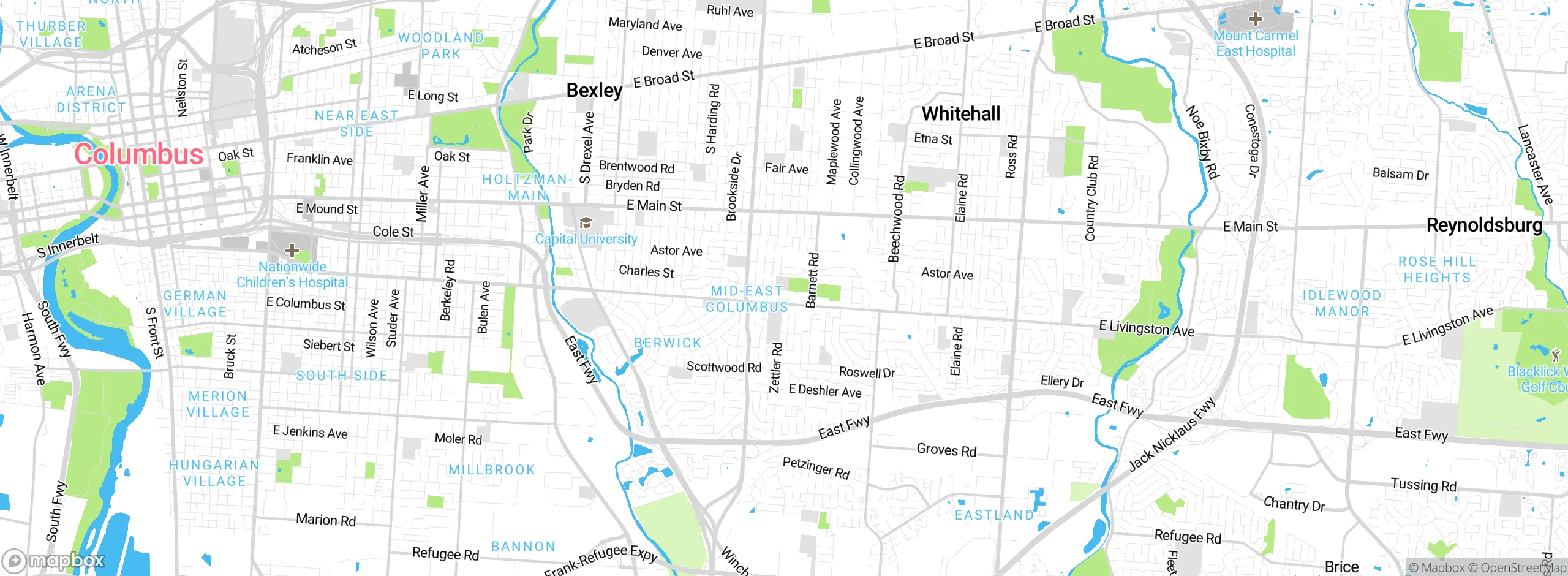 Map showing approximate location