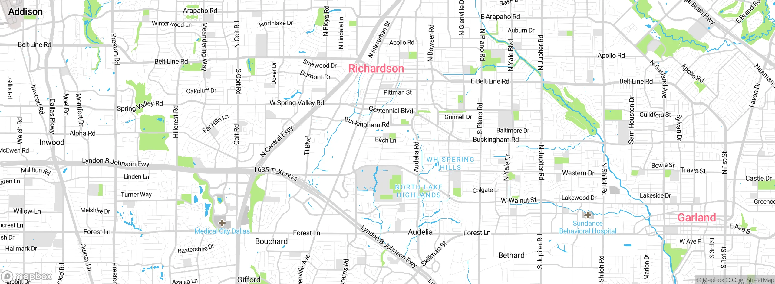 Map showing approximate location