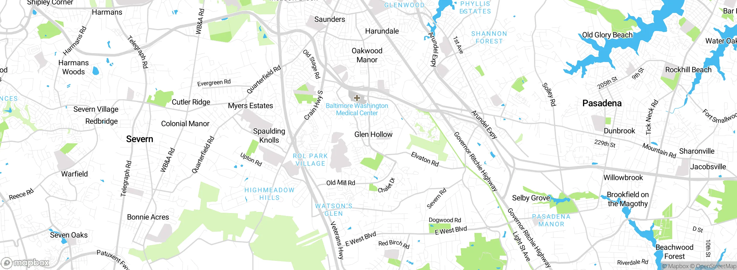 Map showing approximate location