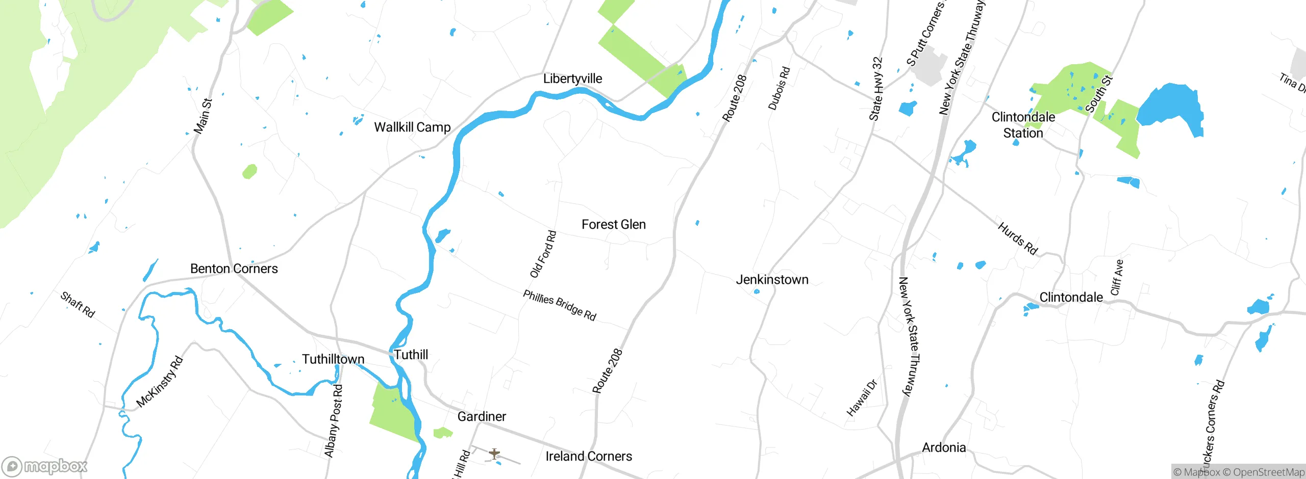 Map showing approximate location