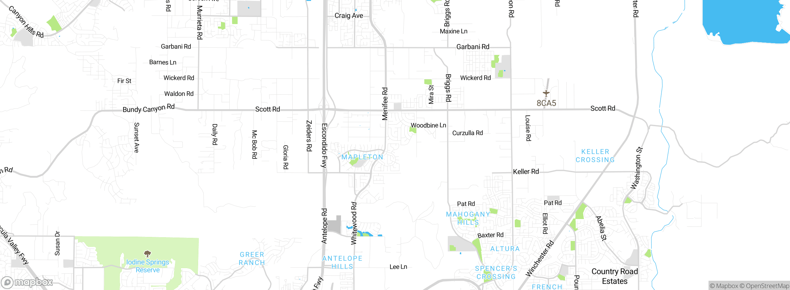 Map showing approximate location