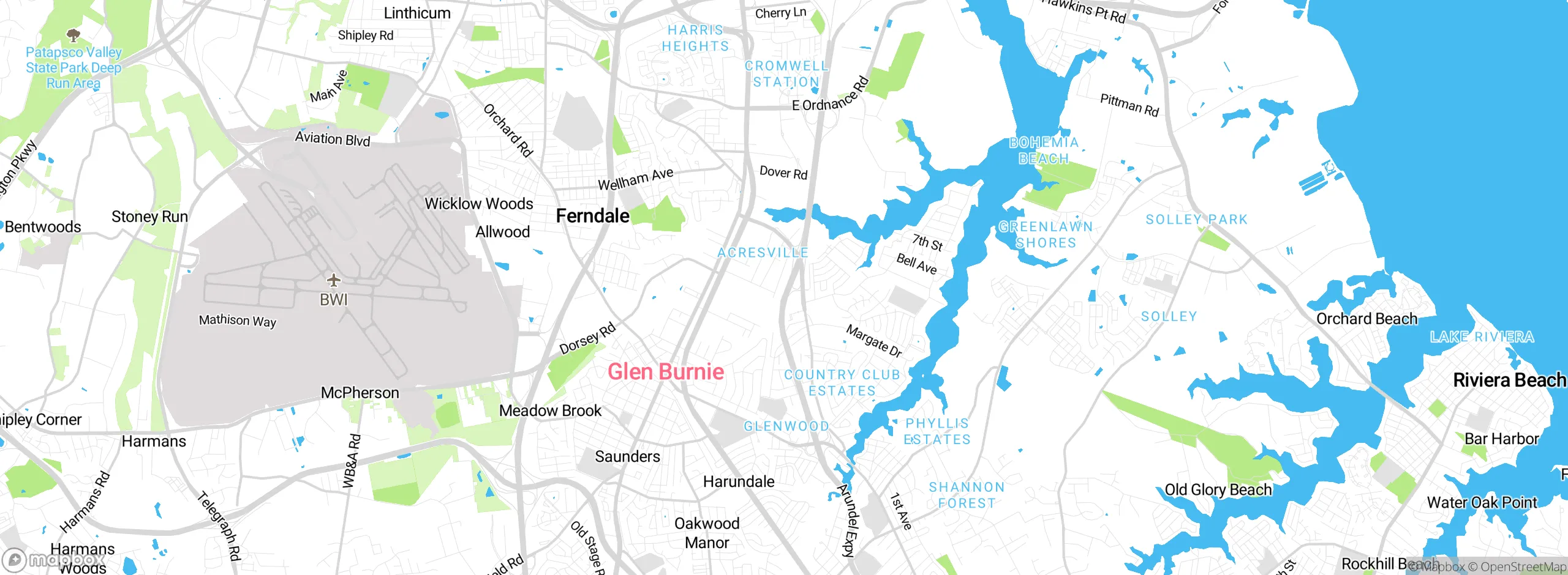 Map showing approximate location