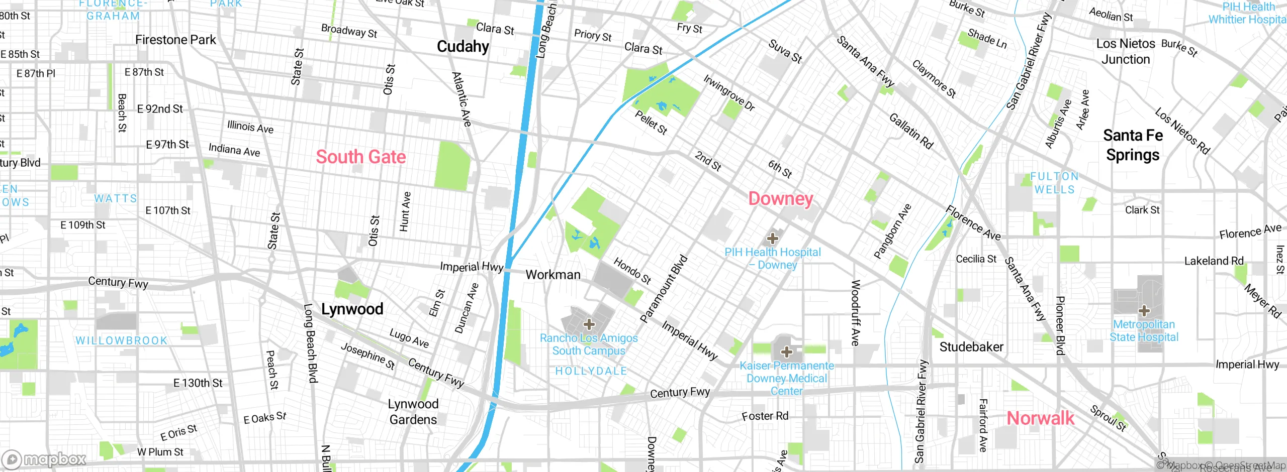 Map showing approximate location