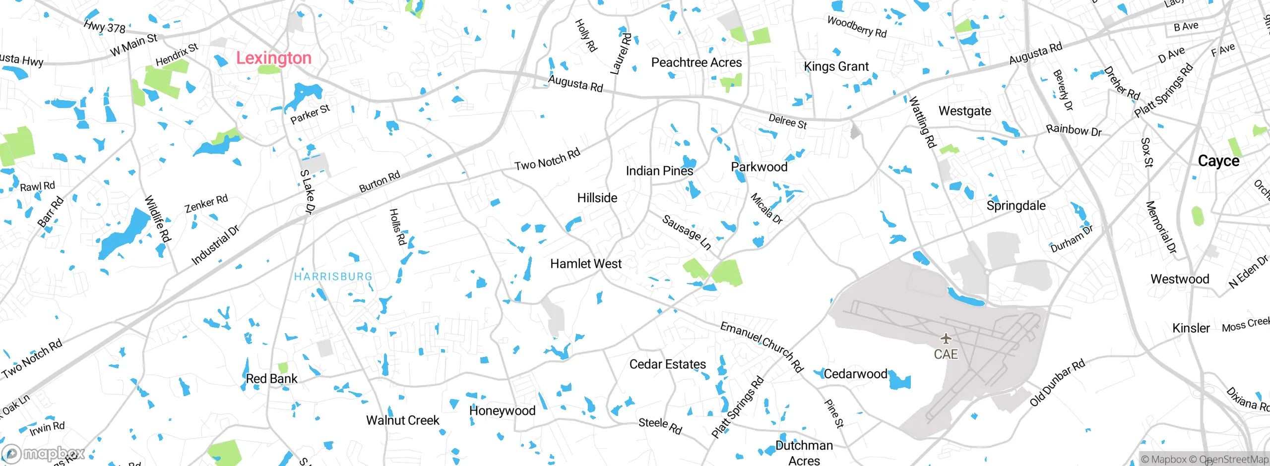 Map showing approximate location