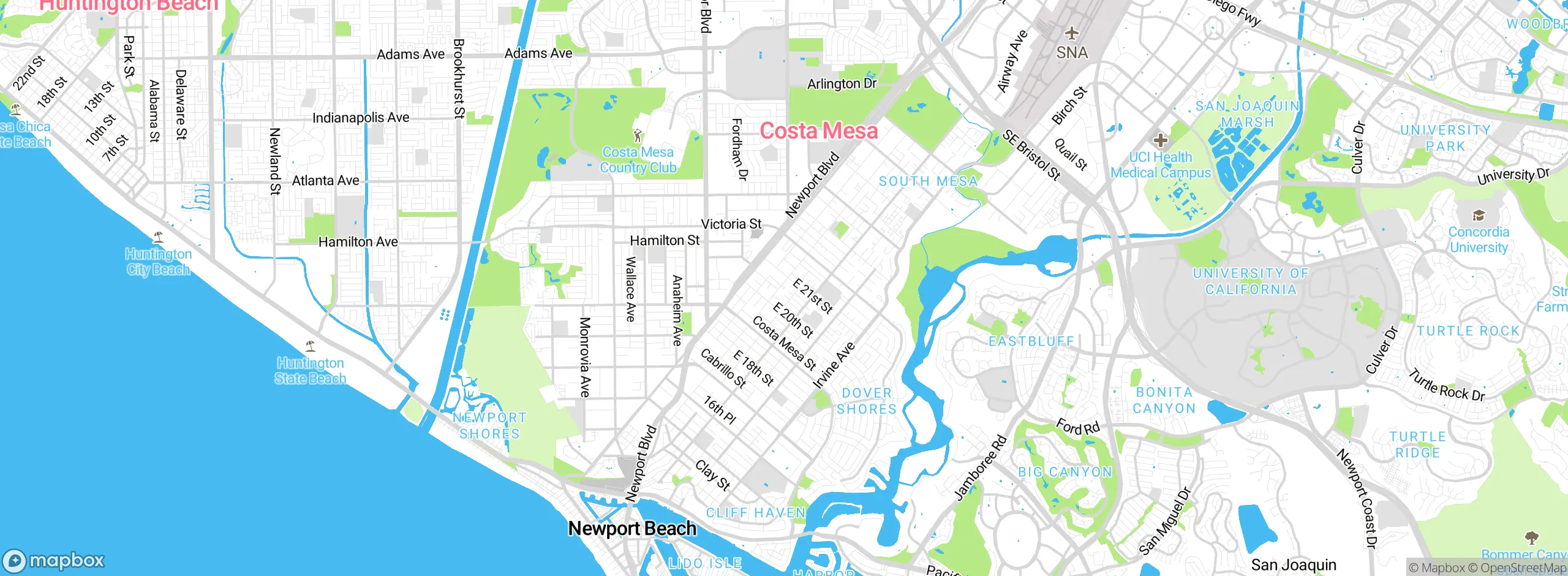 Map showing approximate location