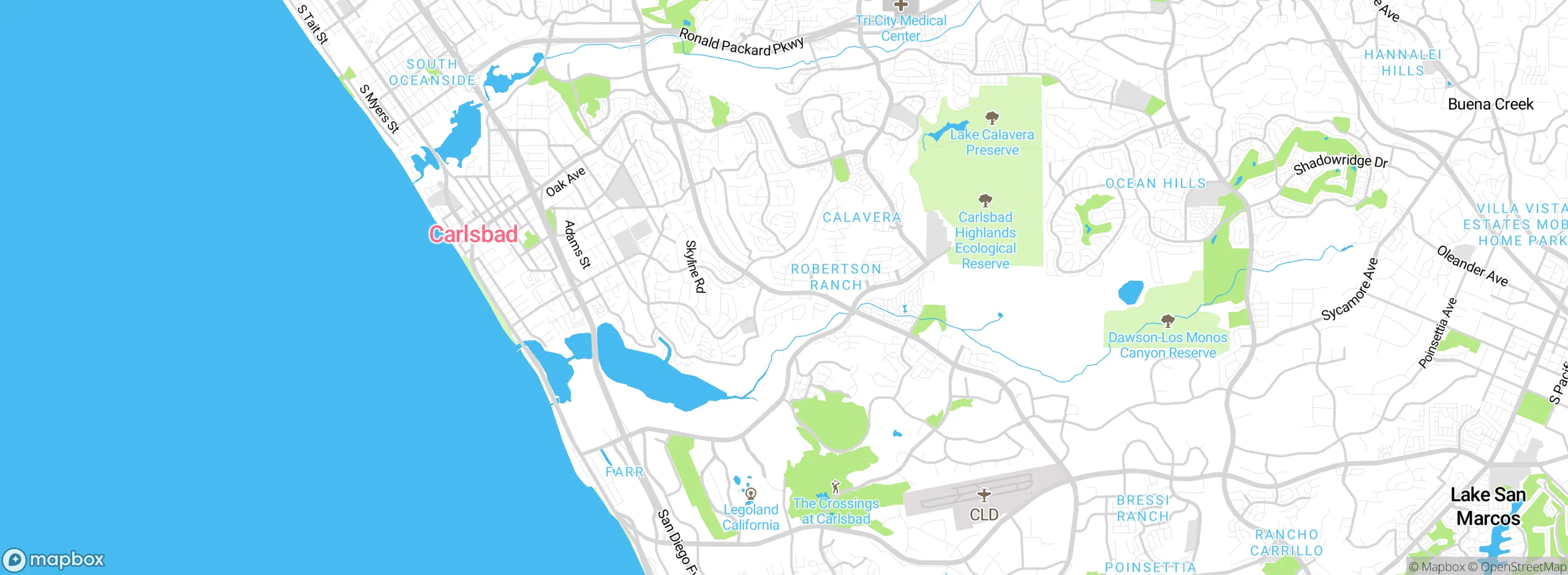 Map showing approximate location