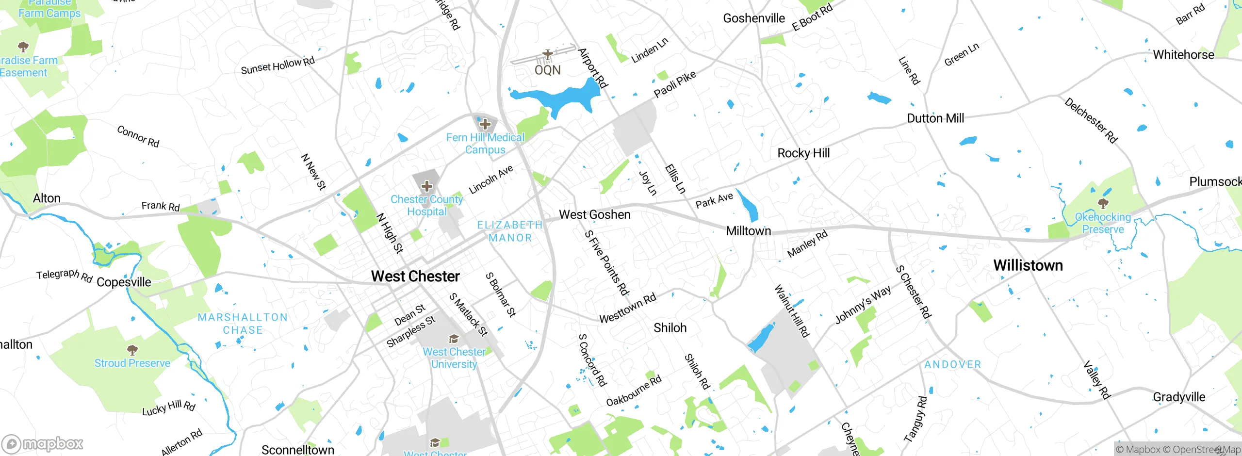 Map showing approximate location